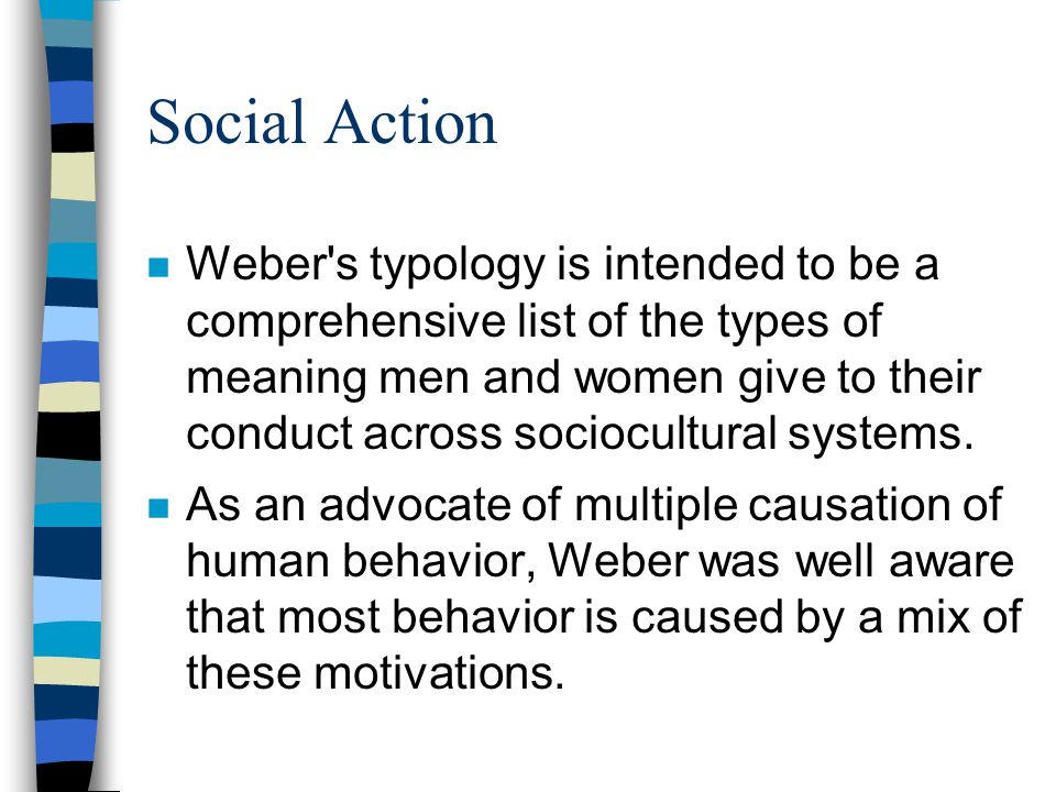 The Max Weber’s Theory of Social Action